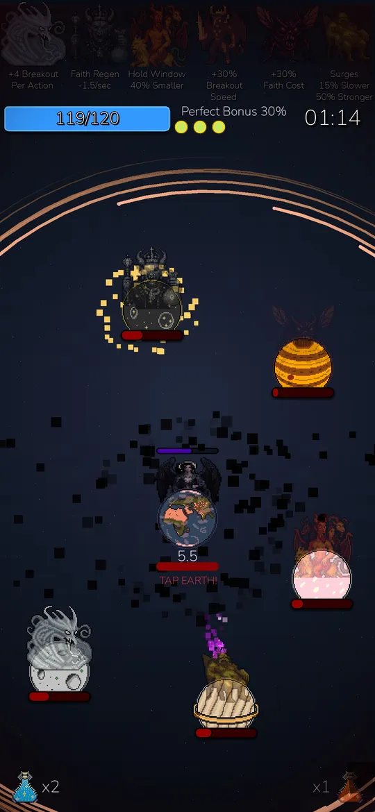 Lucifer boss fight in Demon Orbit